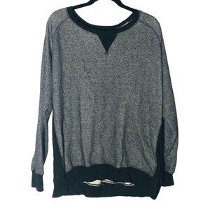Jachs new york long sleeve sweatshirt  gray black cotton blend xxl READ